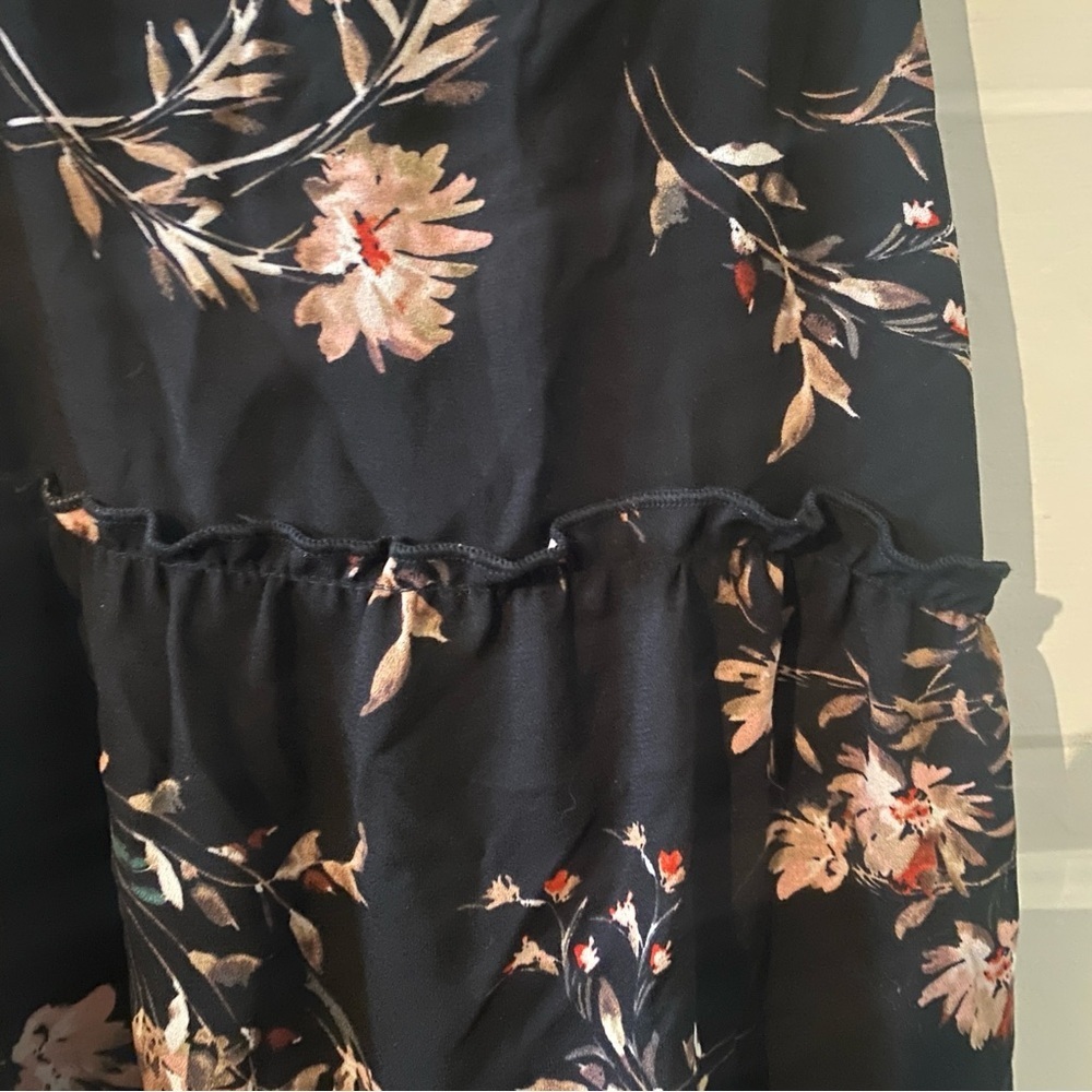 XHILARATION NWT Floral Ruffle Lace Up Women's Dress Size Medium - Picture 10 of 11